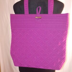 Vera Bradley Purple Quilted Tote Bag